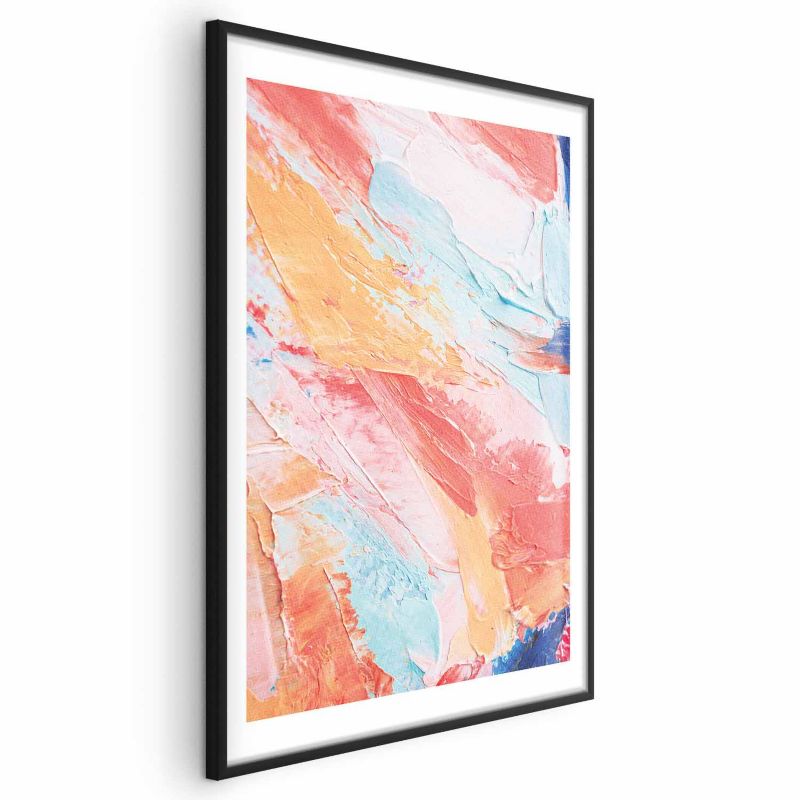Plakat Artgeist Kolorowa Harmonia 21x30 cm z ramą czarną 1 szt
