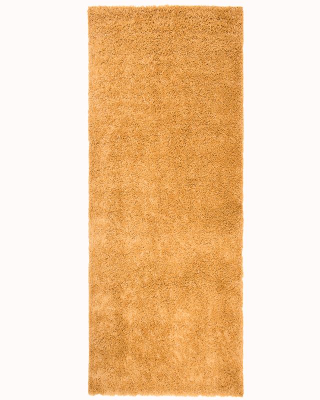 Chodnik do przedpokoju, korytarza 80x400cm Unito Giallo Mazovia - Shaggy, puszysty, wysokie runo, żółty, 1szt.