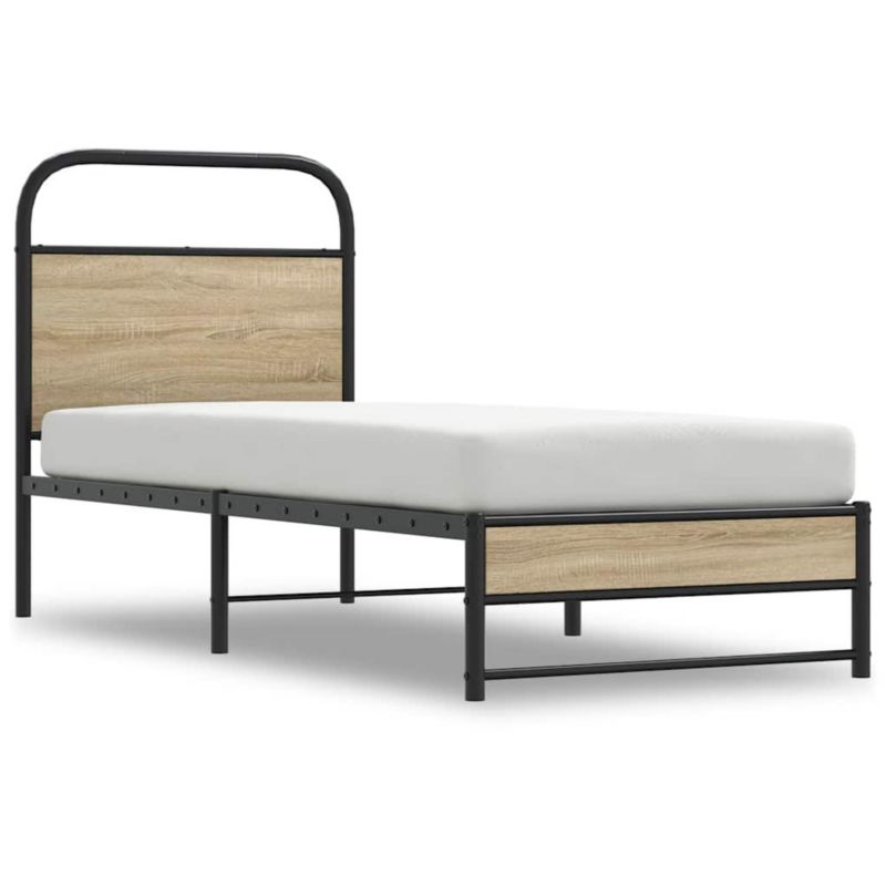 Łóżko metalowe WaszeMeble 75x190 cm brązowe WM-4100364 1 szt.