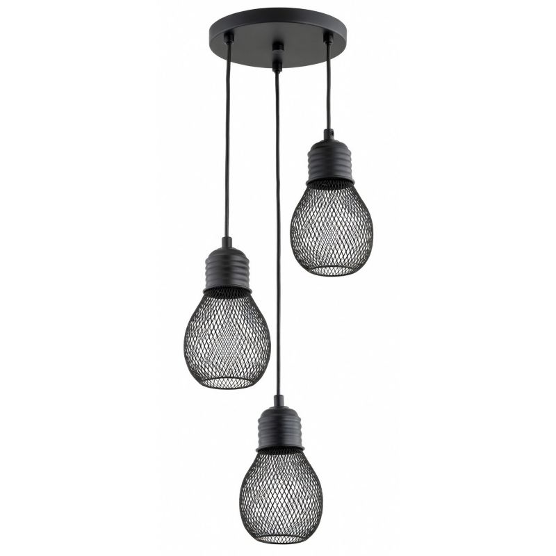 Lampa wisząca siateczkowe klosze Alfa PIKOLO czarna 3xE14x10W IP20 wym:90x25x25cm - 1 szt.