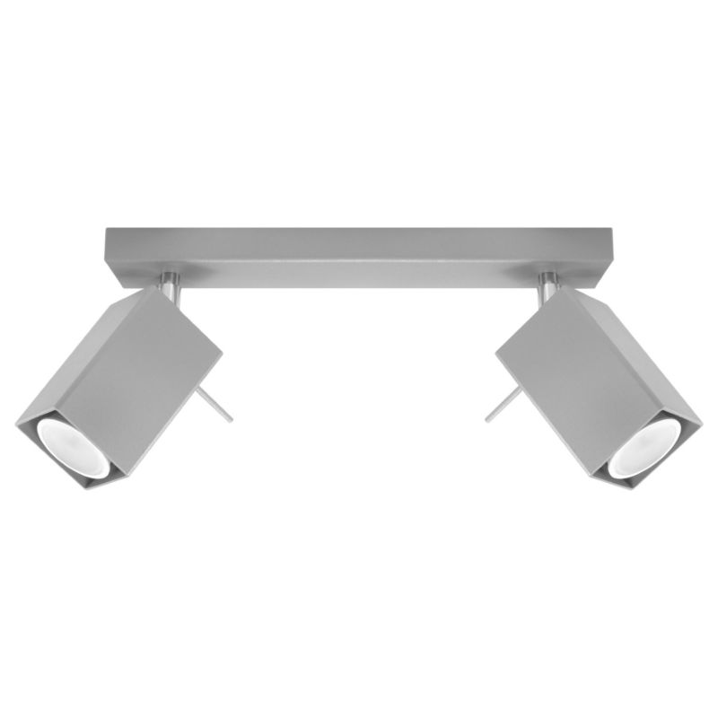 Reflektor sufitowy Pure Lume BRAVEA szaro-chromowany 2xGU10x40W IP20 wym:15x30x30cm - 1 szt.