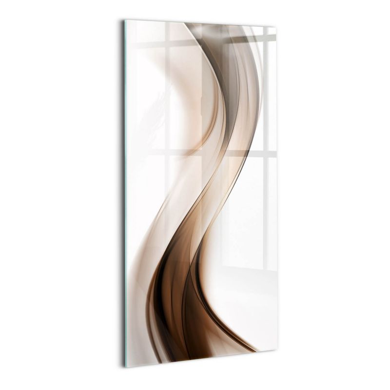 Obraz Szklany Wallfluent 70x140 cm Abstrakcja brązowe linie 1 szt.