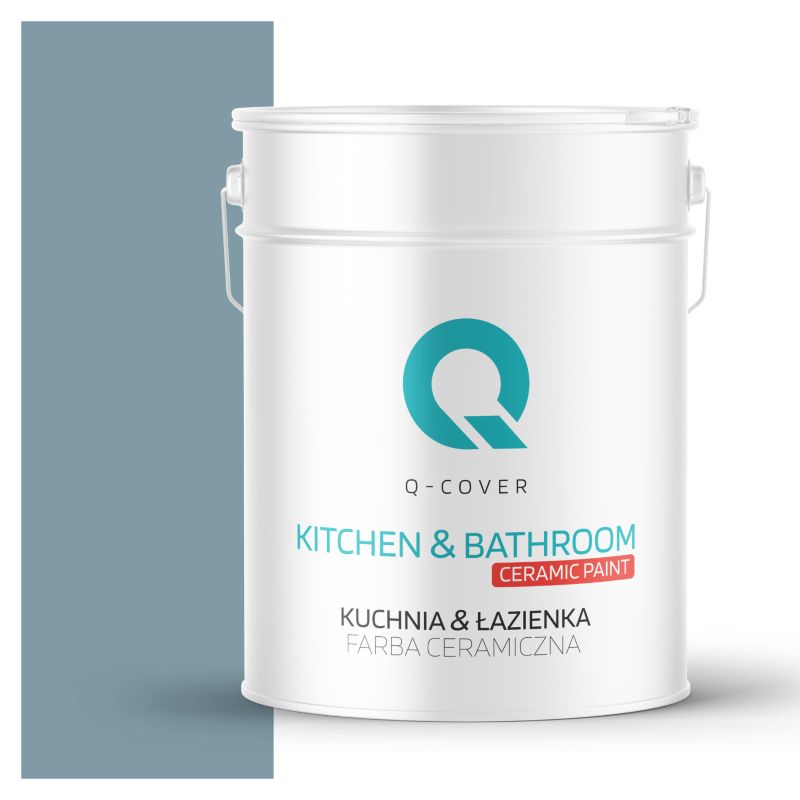 Farba Ceramiczna Kuchnia & Łazienka Q-Cover Szary platynowy ciemny H0730 Głęboki Mat 10L
