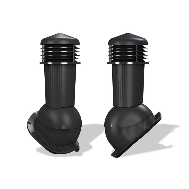 Kominek wentylacyjny Wirplast Perfekta PLUS 125 mm z odpływem do blachodachówki i trapezu wysokiej jakości 1szt.