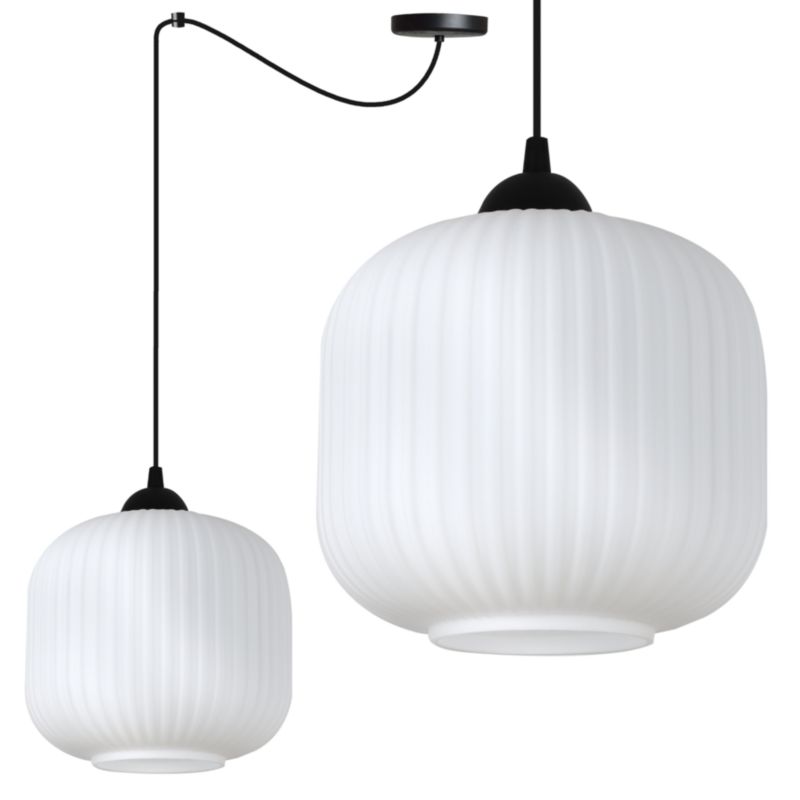 Lampa sufitowa wisząca Light Home LH Riffle Pająk walec 20cm 1x E27 60W czarny/biały 1szt.