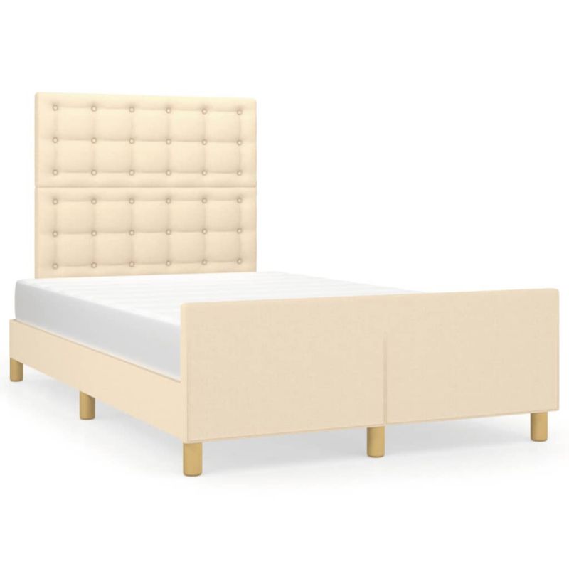 Łóżko tapicerowane WaszeMeble 120x200 cm kremowe WM-3125370 1 szt.