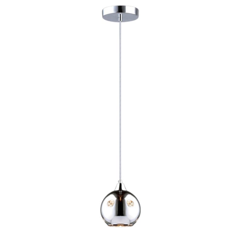 Lampa wisząca szklany klosz Italux Martin chromowana 1xE14x40W IP20 wym:120x13x13cm - 1 szt.