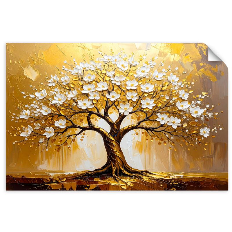 Naklejka na ścianę Feeby Drzewo Życia w złocie Abstrakcja 130x90cm 1szt