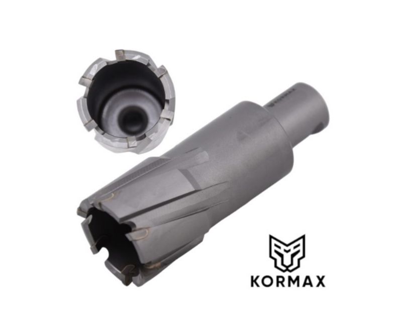 Frez trepanacyjny do metalu z węglika spiekanego Kormax 64x50mm z uchwytem Weldon (TCTAC6450) - 1 szt.