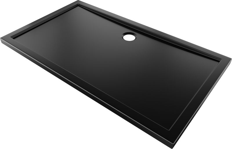 Brodzik prostokątny Mexen Flow czarny mat 85x140 cm 1 szt.