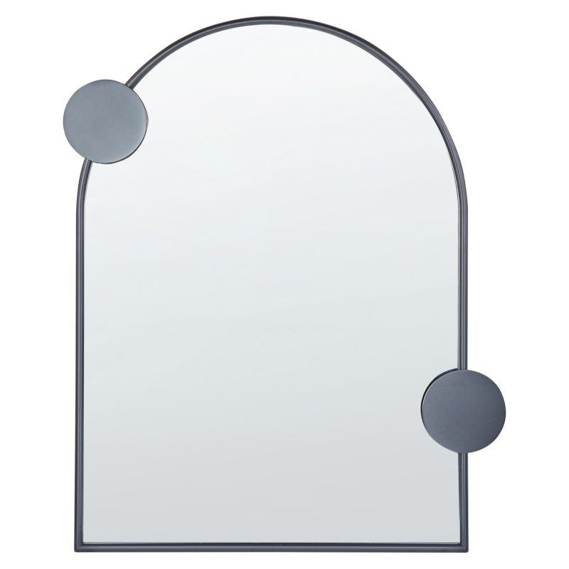Lustro ścienne Aulon 69 cm 80 cm Metal Czarny 1 szt.