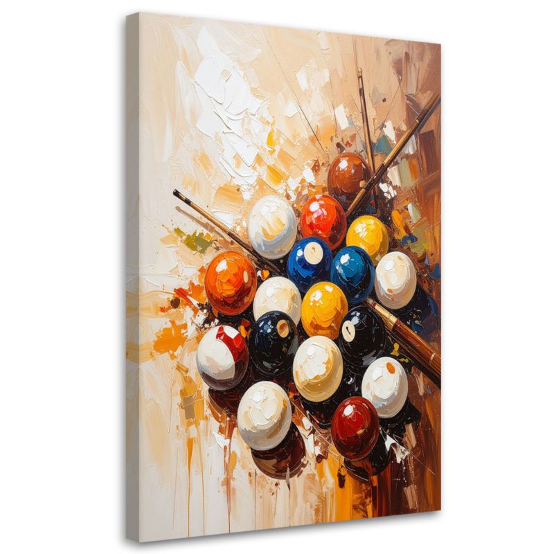 Obraz nowoczesny do salonu biura Feeby Kule bilardowe Snooker 80x120cm 1szt