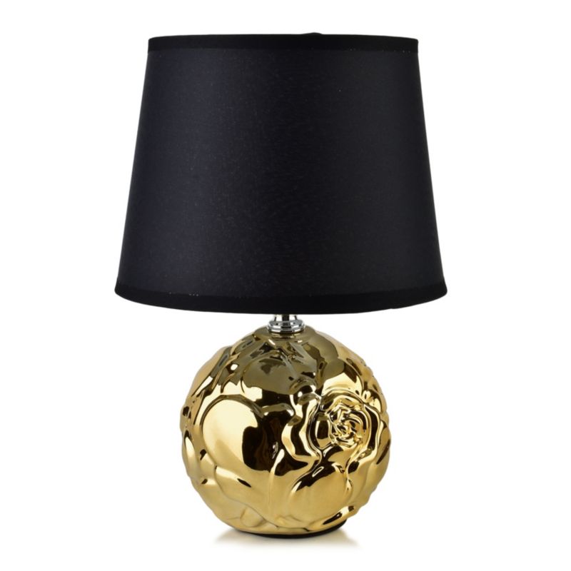 Lampa stołowa ceramiczna MONDEX LETI 12x17x26 cm szara 1 szt.