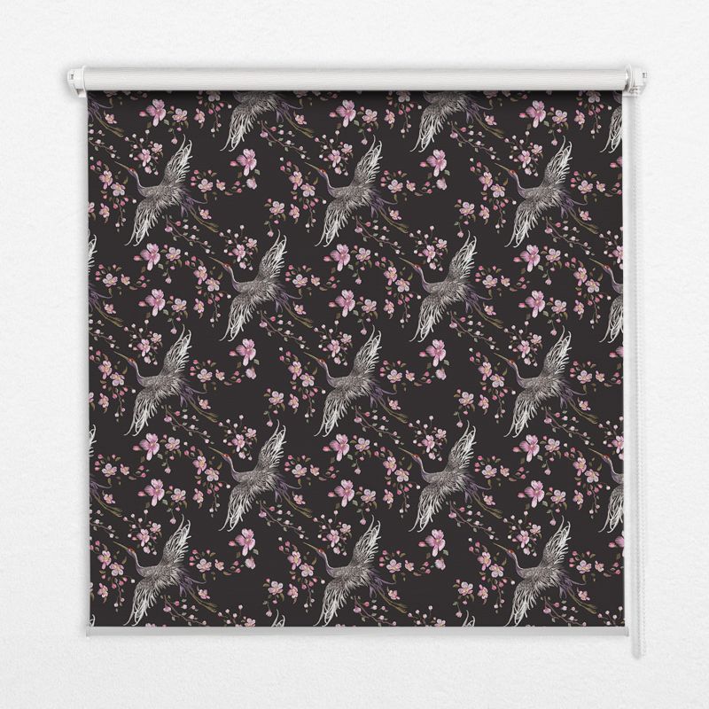 Roleta Do Okien Tulup 150x140 cm Czaple I Kwiatki Montaż do ściany/sufitu 1 szt.