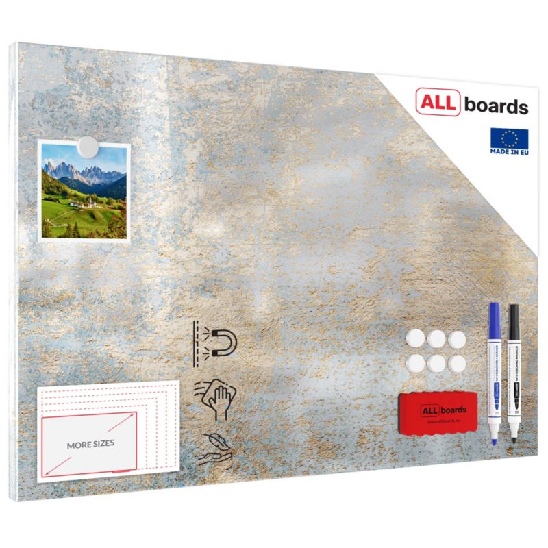 Tablica magnetyczna metalboards ALLboards 60x40 cm złoty beton 1 szt.