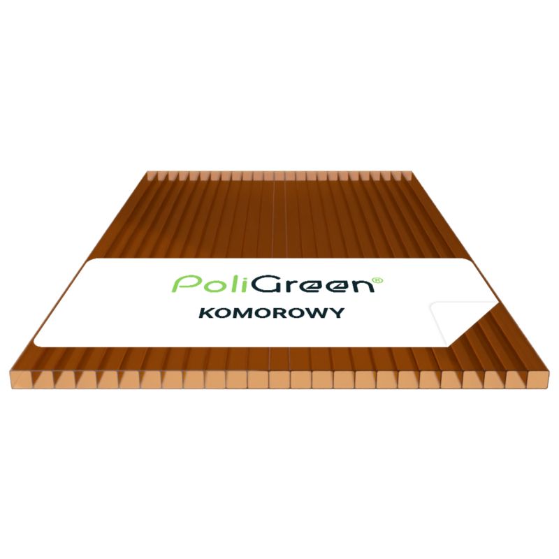 Płyta poliwęglan komorowy PoliGreen Brązowy multiwall 4000x1050/10 mm - 1 szt.