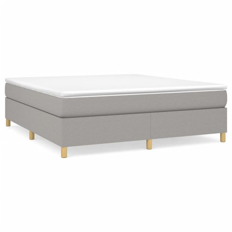 Łóżko kontynentalne WaszeMeble 160x200 cm jasnoszare WM-3144530 1 szt.