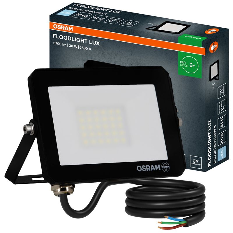 Naświetlacz Floodlight Lux LED OSRAM Halogen Zewnętrzny Reflektor 30W 6500K 2700lm IP65 1 szt.