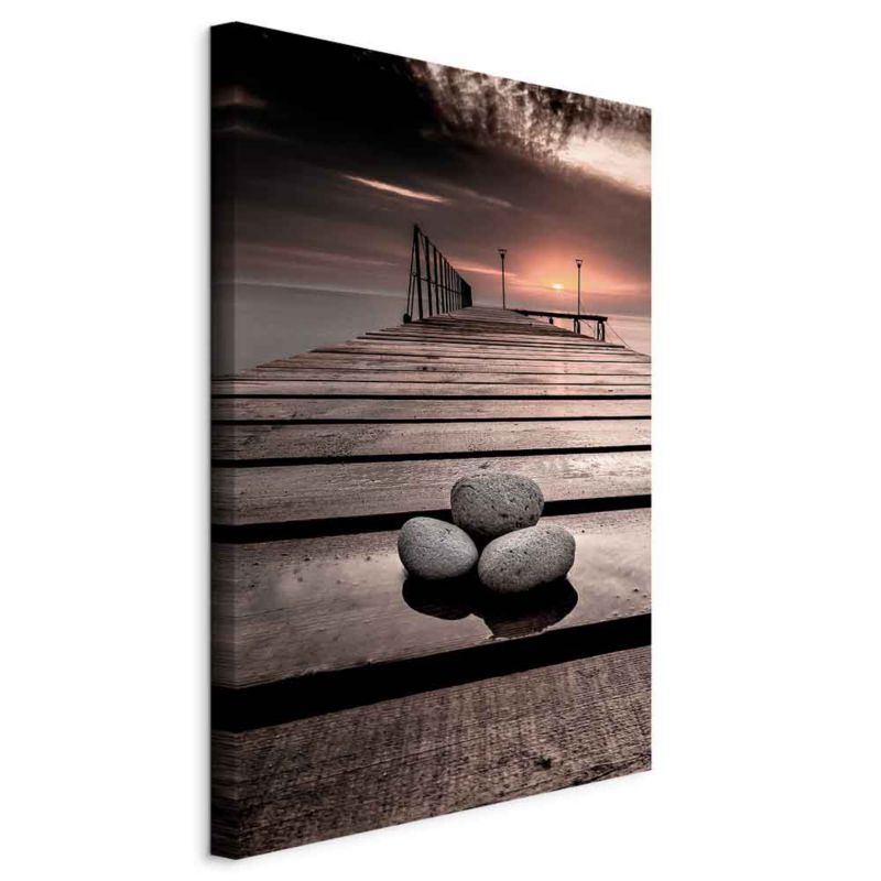 Obraz Artgeist Zachód słońca 80 x 120 cm płótno włoskie 1 szt