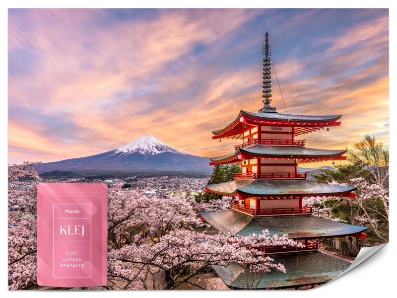 Fototapeta Muralo Japońska Pagoda Wiosną Do Salonu 200x140 cm 1szt.