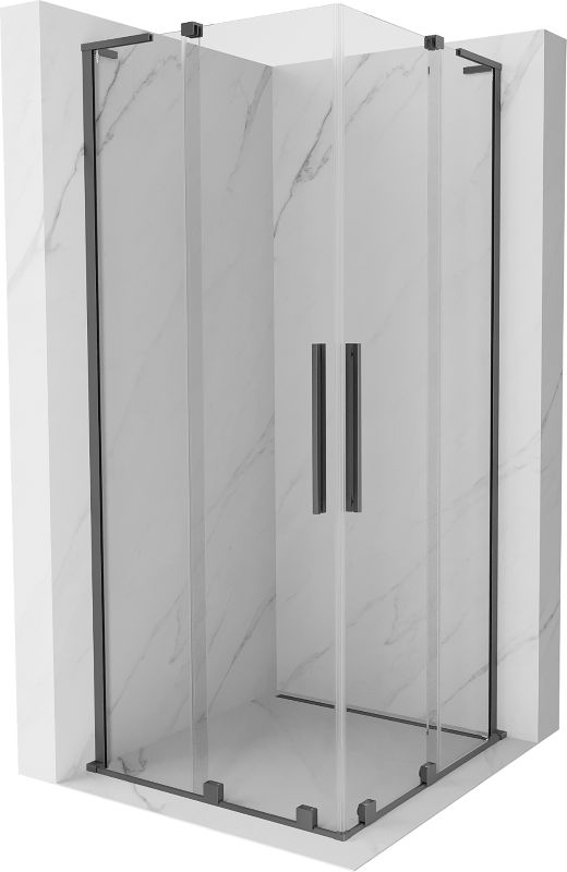 Kabina prysznicowa Mexen Velar L Duo rozsuwana 80 x 80 cm transparent gun metal 1 szt.