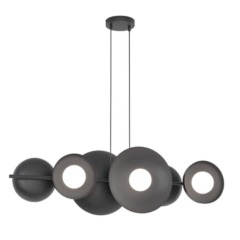 Lampa wisząca Emibig VOLUM czarno-biała 6xG9x15W IP20 wym: 140x100x23cm - 1 szt.