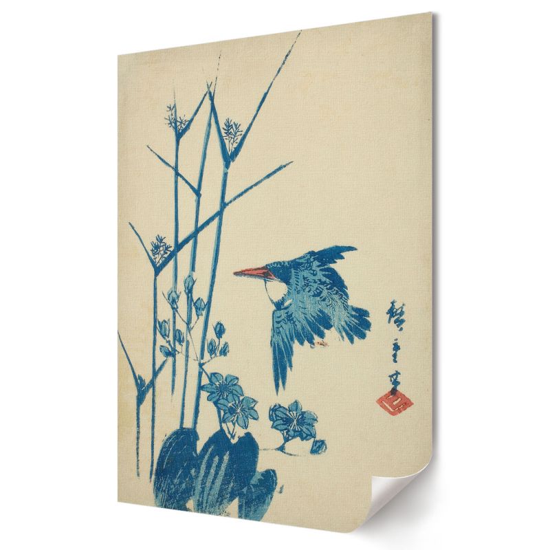 Plakat na płótnie Wallfluent Format A1 Zimorodek i roślina Artysta Utagawa Hiroshige 1 szt.