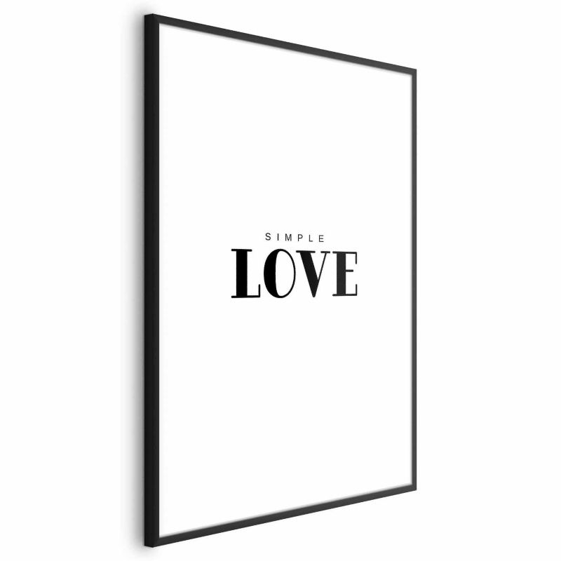 Plakat Artgeist Simple Love 40x60 cm z ramą czarną 1 szt