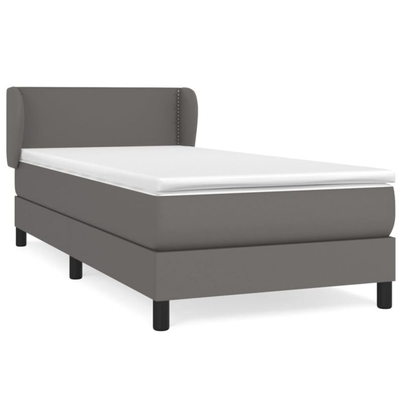 Łóżko z materacem tapicerowane WaszeMeble 80x200 cm szary WM-3127221 1 szt.