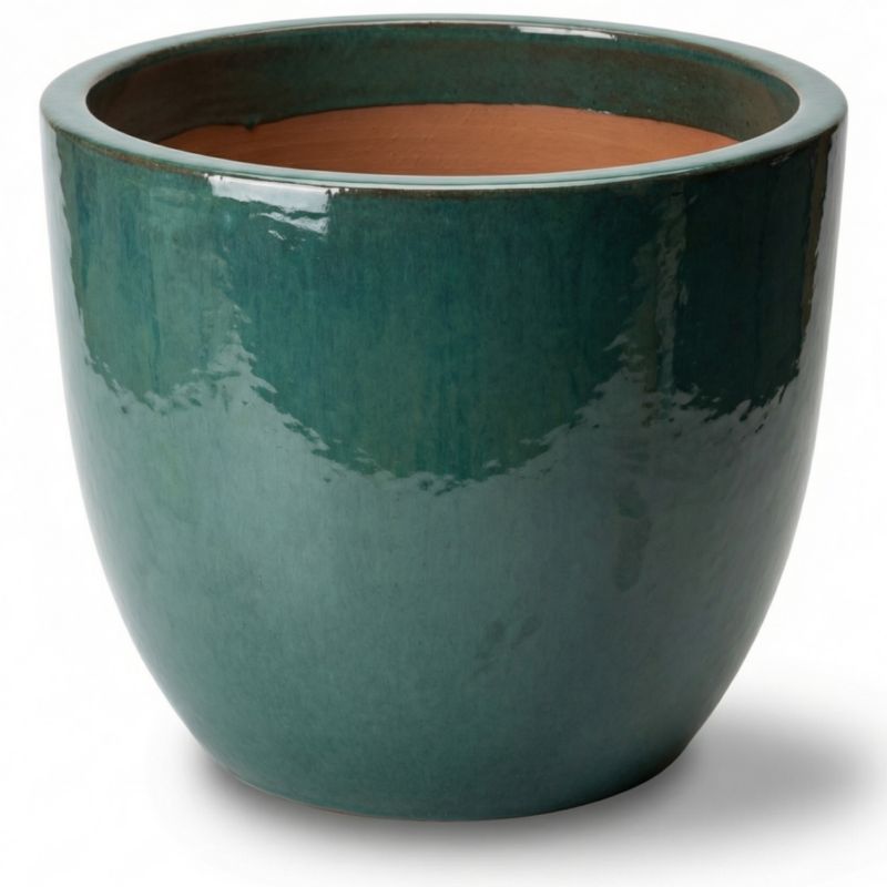 Doniczka ceramiczna Provencelia LANCELOT szkliwiona mrozoodporna 57 x 50 cm Jadeitowy 1szt