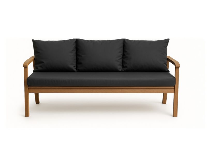 Poduszka ogrodowa na ławkę 3-os, Setgarden, 150x50x50cm,, antracyt dwustronne Poduszki na ławkę zdejmowany pokrowiec,Mix 1szt