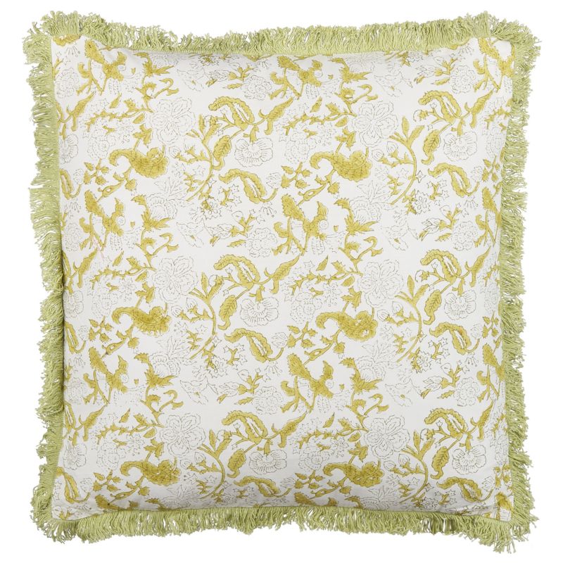 Poduszka dekoracyjna Filix Bawełna 45 x 45 cm Zielony Wzór kwiatowy 1 szt.
