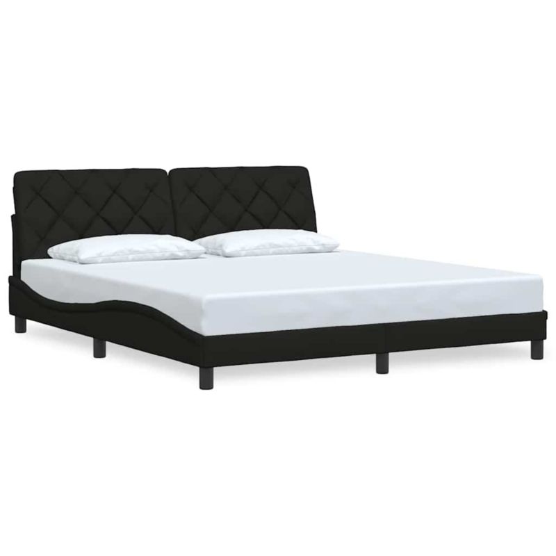 Rama łóżka bez materaca czarna obita tkaniną WaszeMeble 180x200 WM-3310617 1 szt.