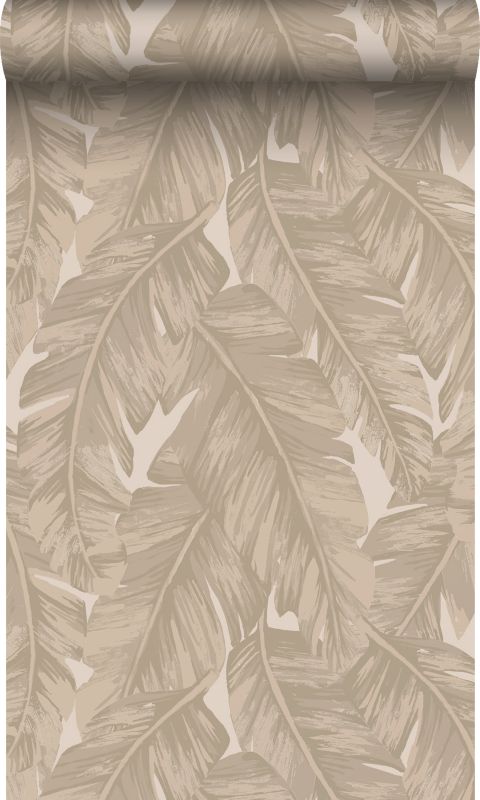 tapeta flizelinowa z ekoteksturą Origin Wallcoverings liście palmowe beżowym 50 x 900 cm - 1 rol.