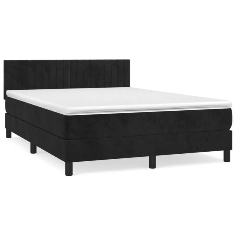 Łóżko kontynentalne WaszeMeble 140x200 cm czarne WM-3141427 1 szt.
