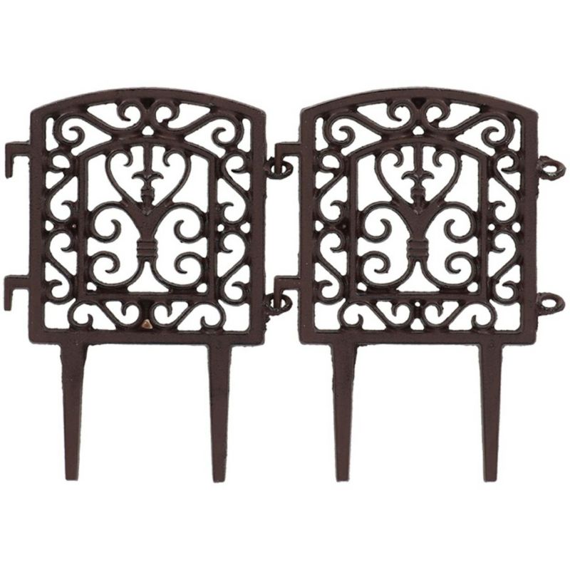 Płotek ogrodowy Esschert Design żeliwny wiktoriański 27,9x20,5x2,1 cm 1 szt.