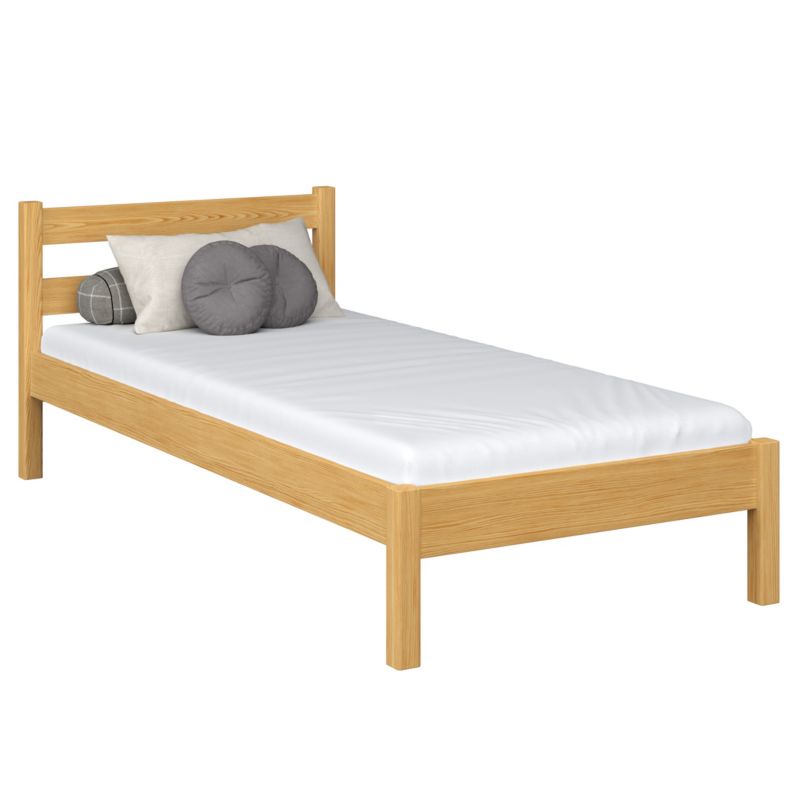 Drewniane łóżko N-WOOD pojedyncze N01 sosna naturalna 120x180 1szt.