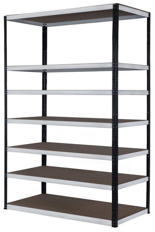 Regał metalowy MODO24 magazynowy grafitowo-biały helios 270x150x45cm 7 półek po 275 kg 1 szt.