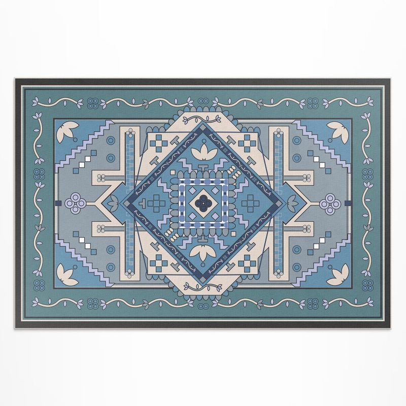 Dywan Winylowy Z Nadrukiem Wallfluent 120x180 cm Arabska geometria ornamentalny wzór 1 szt.