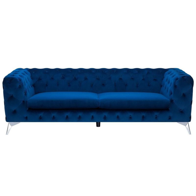 Sofa dla 3 osób Sotra Welur Granatowy 1 szt.