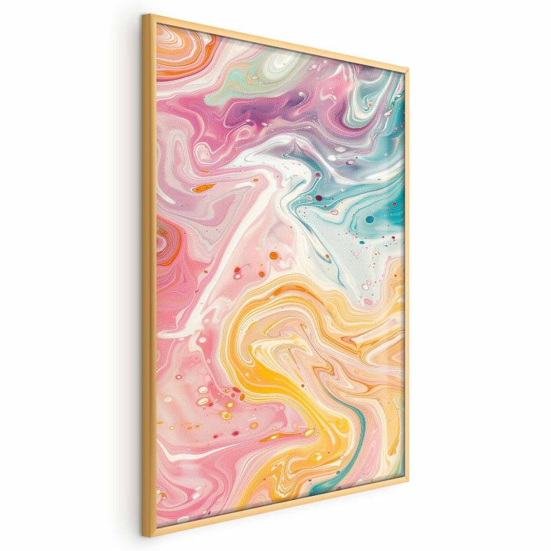 Plakat Artgeist Kolorowy Chaos 29,7x42 cm z ramą złotą 1 szt
