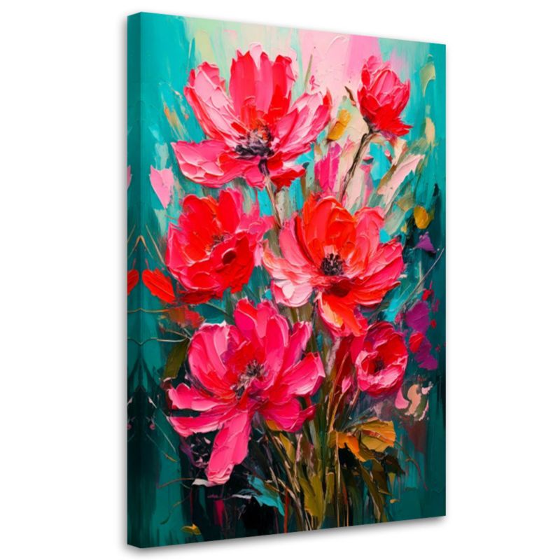 Obraz na płótnie Feeby Kwiaty Natura Akwarela 80x120cm 1szt