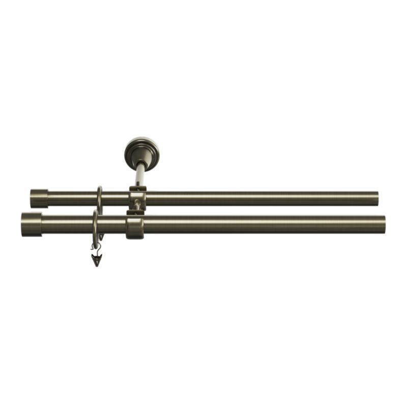 Karnisz podwójny GoodHome Antiki II 19 mm 200 cm zakończenie złoty