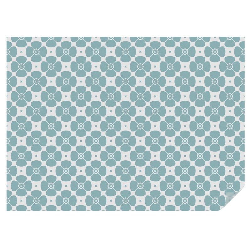 Folia Mrożona Witraż Tulup 200x146 cm Naklejka Maskująca Szybę Kwiatowy wzór niebieski harmonia 1 rol.