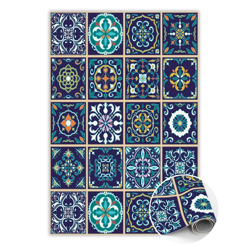 Dywan Tulup PCV 120x180 cm Portugalskie kafelki Do Biura z Nadrukiem Dekoracyjny 1 szt.