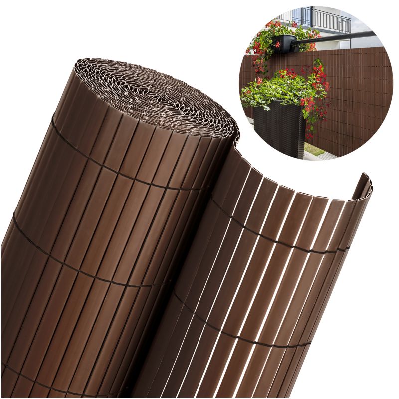 Mata ogrodowa PVC Garden Rosa brązowa 140x500cm 1szt.
