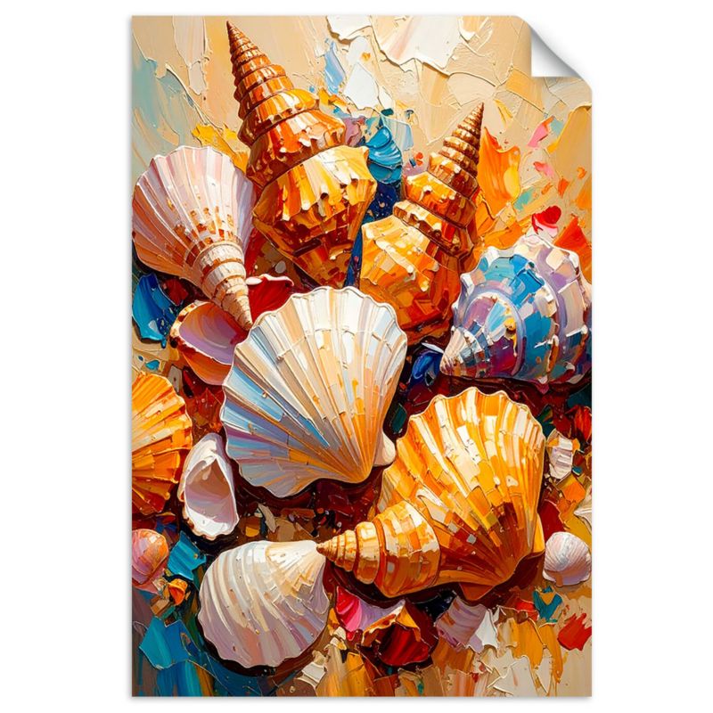 Naklejka na ścianę Feeby Kolorowe Muszle Morskie 40x60cm 1szt