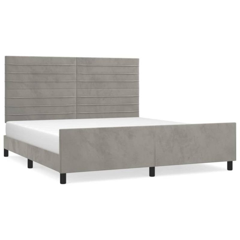 Łóżko tapicerowane WaszeMeble 180x200 cm jasnoszara WM-3125830 1 szt.