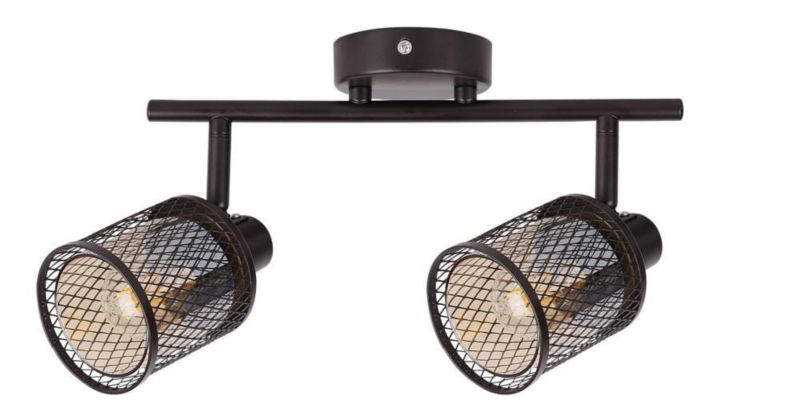 Lampa sufitowa Candellux Canabera brązowo-bursztynowy wym: 19 x 36 x 9 cm 2xE14 x 40W 1 szt.