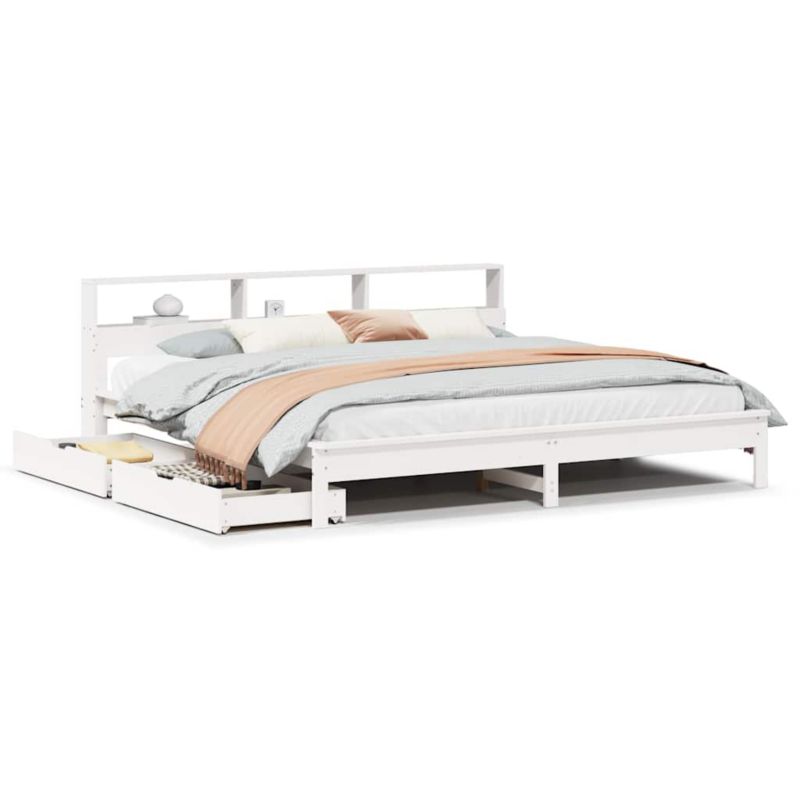 Rama łóżka WaszeMeble 200x200 cm Biały sosna WM-3309798 1 szt.